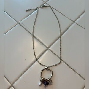 Elegant Silver Necklace round Charms bead statement jewelry party gift holiday